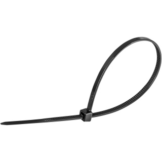 Opaski zaciskowe/trytytki DONAU TECH, 200x3,6mm, 100szt., temp. -40/80, czarne, Akcesoria montażowe, Wyposażenie biura