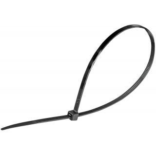 Opaski zaciskowe/trytytki DONAU TECH, 300x4,8mm, 100szt., temp. -40/80, czarne, Akcesoria montażowe, Wyposażenie biura