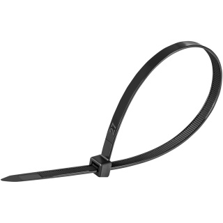 Opaski zaciskowe/trytytki DONAU TECH, 300x7,6mm, 100szt., temp. -40/80, czarne, Akcesoria montażowe, Wyposażenie biura