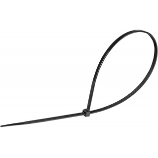 Opaski zaciskowe/trytytki DONAU TECH, 400x4,8mm, 100szt., temp. -40/80, czarne, Akcesoria montażowe, Wyposażenie biura