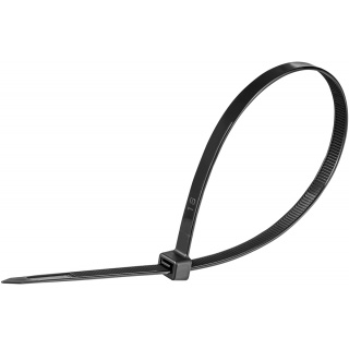 Opaski zaciskowe/trytytki DONAU TECH, 400x8,8mm, 100szt., temp. -40/80, czarne, Akcesoria montażowe, Wyposażenie biura