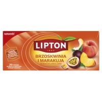 Herbata LIPTON owocowa, brzoskwinia i marakuja, 20 torebek, Herbaty, Artykuły spożywcze