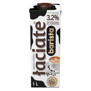 Mleko UHT ŁACIATE Barista, 3,2%, 1l, Mleka i śmietanki, Artykuły spożywcze