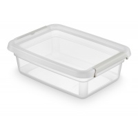 Pojemnik BaseStore MOXOM, 140x190x60 mm, 1l, transparentny, Pudła, Wyposażenie biura