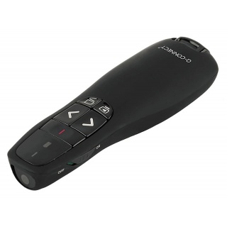 Prezenter ze wskaźnikiem laserowym Q-CONNECT, 5‑przyciskowy, czarny, Prezentacja, Akcesoria komputerowe