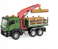 Auto przew&oacute;z drewna z dźwigiem 1:10 światło dźwięk