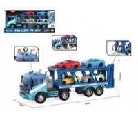 Auto laweta + samochody x4 światło dźwięk 1:16