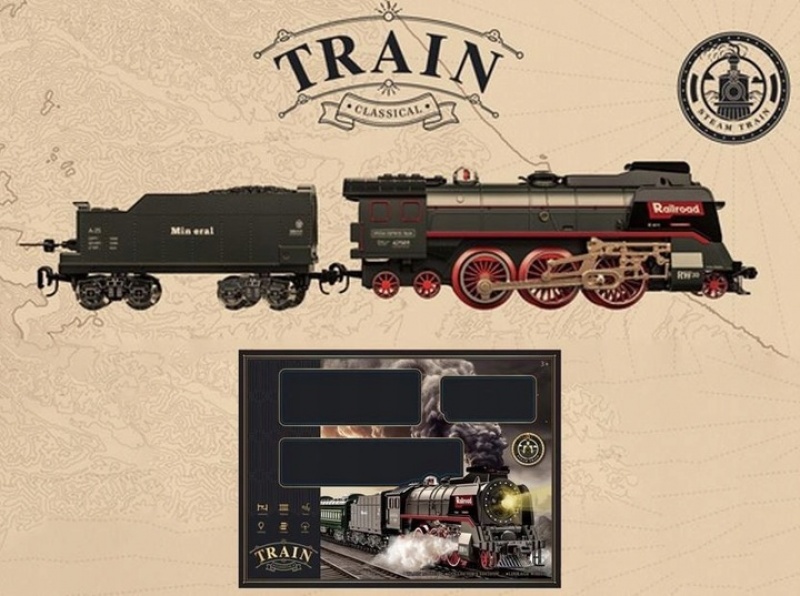 Zestaw z pociągiem B/O 48 el., Pojazdy, Zabawki