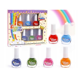 Zestaw do lakierowania paznokci 6 kolor&oacute;w, Zabawki