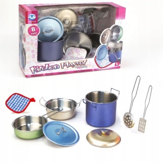 Zestaw kuchenny metalowy 8 el, Zabawki