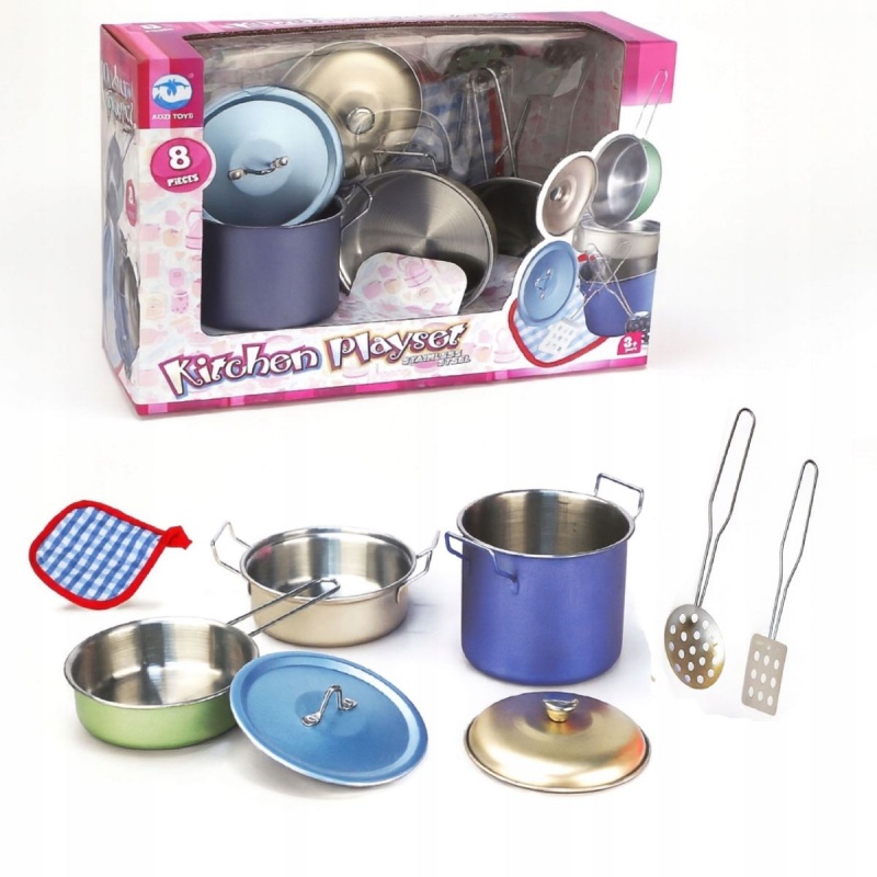 Zestaw kuchenny metalowy 8 el, Zabawki