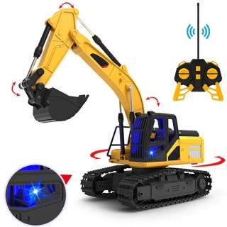 Koparka R/C 1:24 św/dź ładowanie USB, Pojazdy, Zabawki