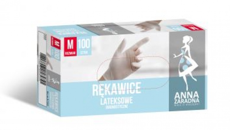 AZ RĘKAWICE LATEKS DIAGNOS M 100, Rękawice, Ochrona indywidualna