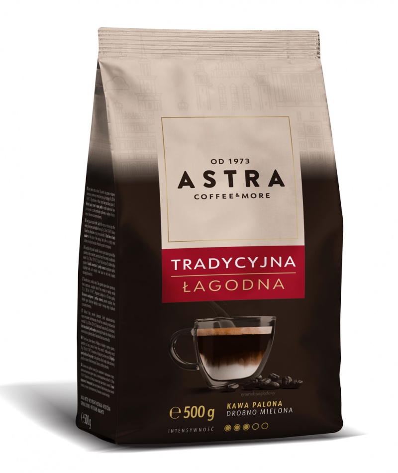 Kawa ASTRA Tradycyjna Łagodna, mielona, 500g, Kawa, Artykuły spożywcze