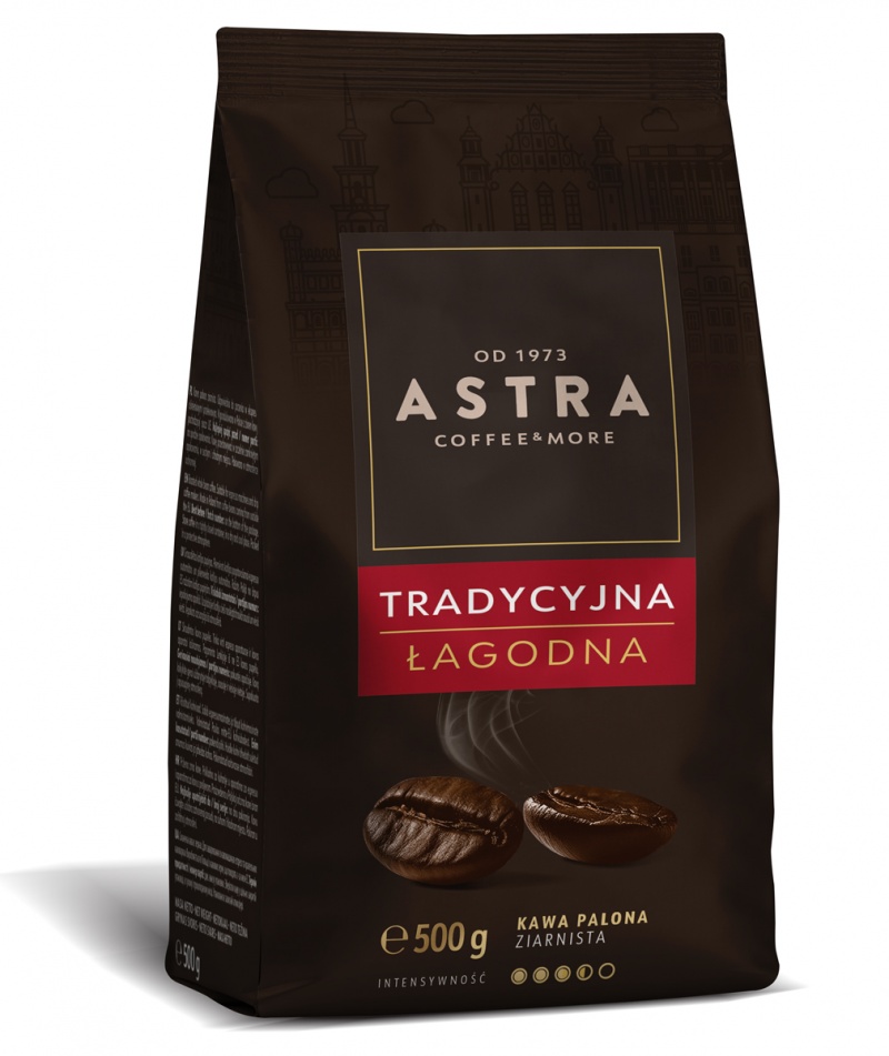 Kawa ASTRA Tradycyjna Łagodna, ziarnista, 500g, Kawa, Artykuły spożywcze