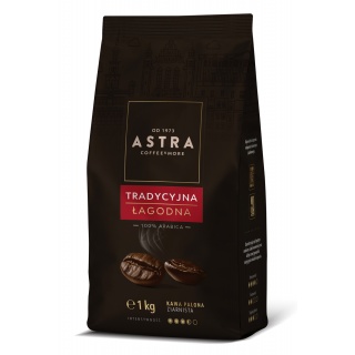 Kawa ASTRA Tradycyjna Łagodna, ziarnista, 1kg, Kawa, Artykuły spożywcze