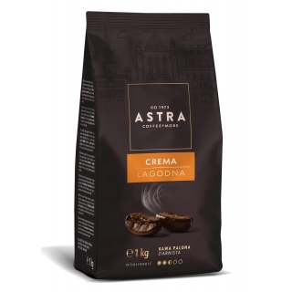 Kawa ASTRA Crema Łagodna, ziarnista, 1kg, Kawa, Artykuły spożywcze