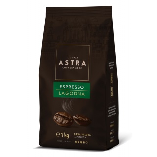 Kawa ASTRA Espresso Łagodna, ziarnista, 1kg, Kawa, Artykuły spożywcze