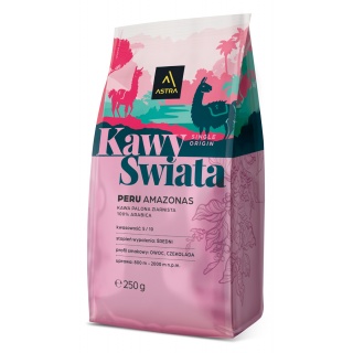 Kawa ASTRA Peru, ziarnista, 250g, Kawa, Artykuły spożywcze