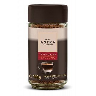 Kawa ASTRA Tradycyjna Łagodna, rozpuszczalna, 100g, Kawa, Artykuły spożywcze