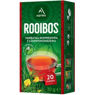 Herbata ASTRA Rooibos, 20 torebek, Herbaty, Artykuły spożywcze