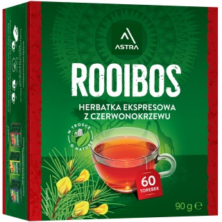 Herbata ASTRA Rooibos, 60 torebek, Herbaty, Artykuły spożywcze