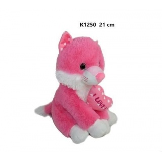 KOT Z SERCEM 21 CM 4940 K1250, Maskotki, Zabawki