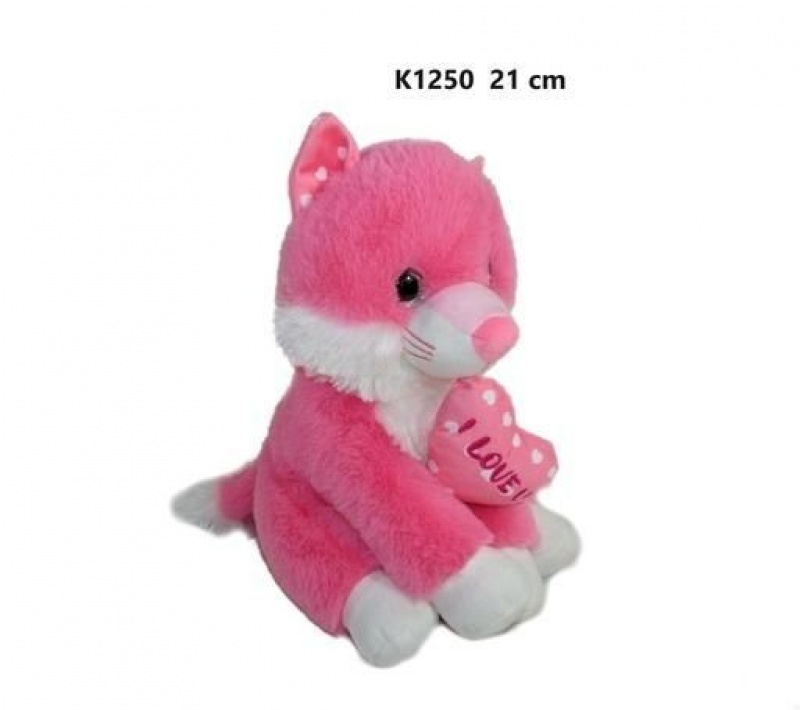 KOT Z SERCEM 21 CM 4940 K1250, Maskotki, Zabawki