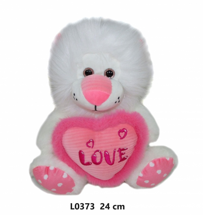 LEW Z SERCEM 24 CM 4964 L0373, Maskotki, Zabawki