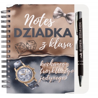 NOTES Z DŁUGOPISEM DLA DZIADKA D4, Dzień Babci, Dziadka, Art. świąteczne i okolicznościowe