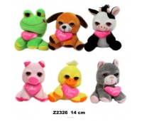 ZWIERZETA 6 ASST. MIX 140616 Z2326, Maskotki, Zabawki