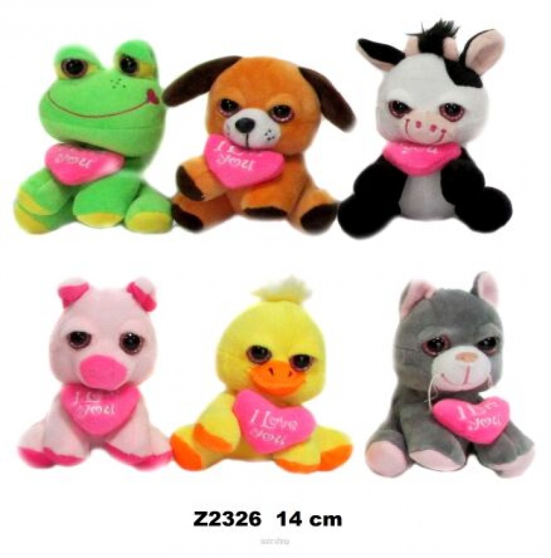 ZWIERZETA 6 ASST. MIX 140616 Z2326, Maskotki, Zabawki