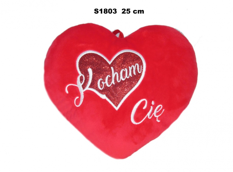 SERCE "KOCHAM CIE" 25 CM 174543 S1803, Maskotki, Zabawki