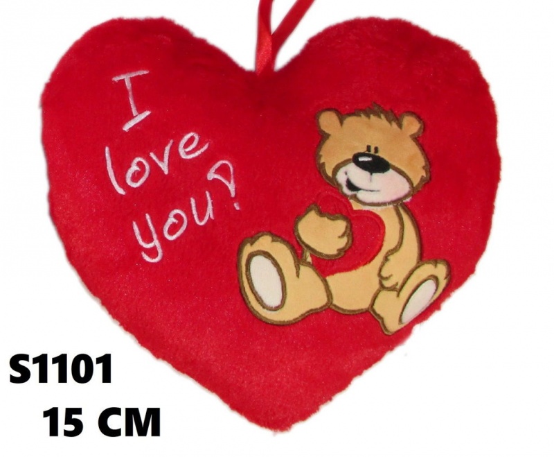 SERCE ILOVE YOU 15CM 2093 S1101, Maskotki, Zabawki