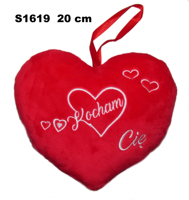 SERCE "KOCHAM CIE" 20 CM 162274 S1619, Maskotki, Zabawki