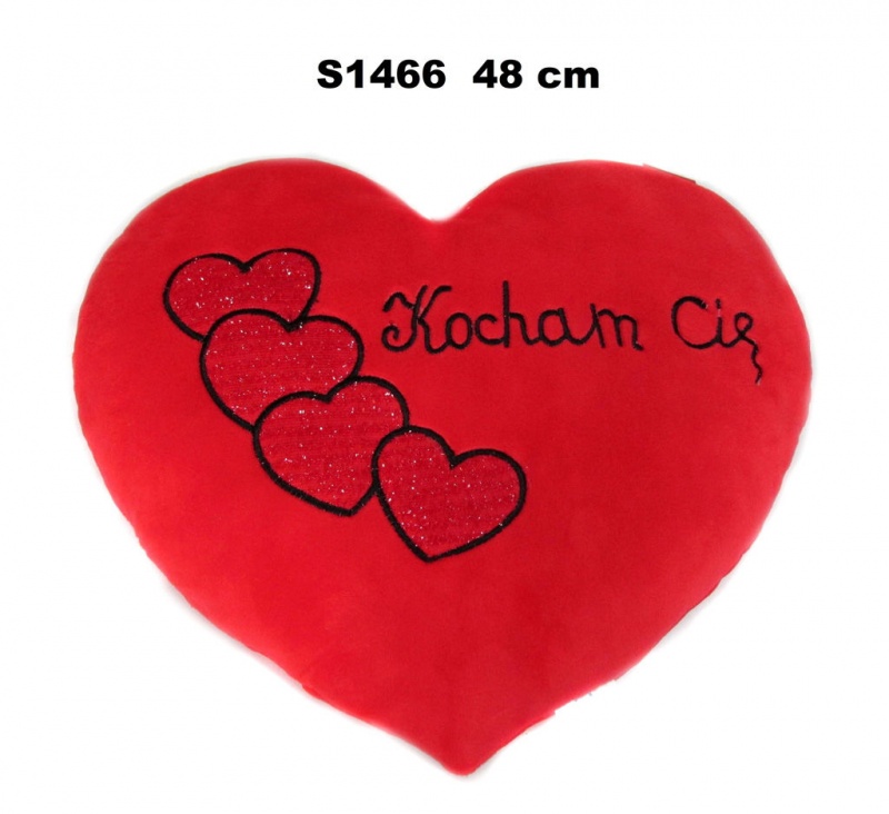 SERCE 48 CM 1 KOL "KOCHAM CIE" 3111 S1466, Maskotki, Zabawki