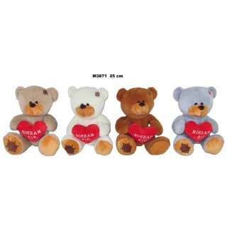 MIS Z SERCEM "KOCHAM CIE" 4 KOL 25 CM 4956 M3871, Maskotki, Zabawki