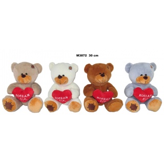 MIS Z SERCEM "KOCHAM CIE" 4 KOL 30 CM 4963 M3872, Maskotki, Zabawki