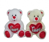 MIS Z SERCEM 2 KOL 30 CM 6609 M3739, Maskotki, Zabawki