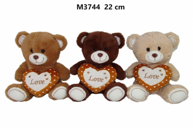 MIS Z SERCEM 3 KOL 22 CM 6654 M3744, Maskotki, Zabawki