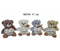 MIS Z SERCEM "KOCHAM CIE" 4 K 17 CM 6661 M3745, Maskotki, Zabawki