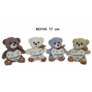 MIS Z SERCEM "KOCHAM CIE" 4 K 17 CM 6661 M3745, Maskotki, Zabawki