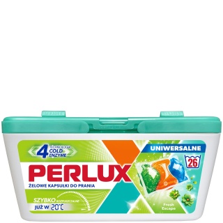 PERLUX KAPSUŁKI PIORĄCE 26szt.UNIWERSALNE 3W1, Środki czyszczące, Art. higieniczne i dozowniki