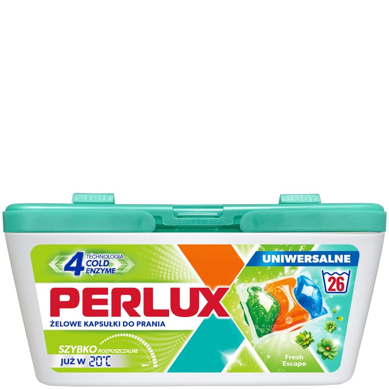 PERLUX KAPSUŁKI PIORĄCE 26szt.UNIWERSALNE 3W1, Środki czyszczące, Art. higieniczne i dozowniki