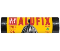 Worki na śmieci ALUFIX Economy, HDPE, 120l, 10 szt., czarne, Worki, Artykuły higieniczne i dozowniki
