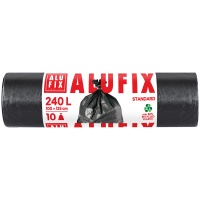 Worki na śmieci ALUFIX, LDPE, 240l, 10 szt., czarne, Worki, Artykuły higieniczne i dozowniki
