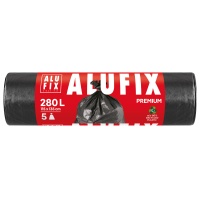Worki na śmieci ALUFIX Profi, LDPE, 280l, 5 szt., czarne, Worki, Artykuły higieniczne i dozowniki