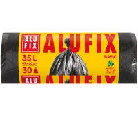 Worki na śmieci ALUFIX Economy, HDPE, 35l, 30 szt., czarna, Worki, Artykuły higieniczne i dozowniki
