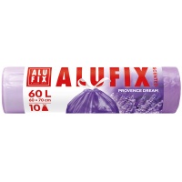 Worki na śmieci ALUFIX, lawendowe, HDPE, 60l, 10 szt., fioletowe, Worki, Artykuły higieniczne i dozowniki