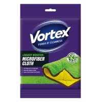 Ściereczka z mikrofibry VORTEX Shaggy Monter, zielono-ż&oacute;łta, Akcesoria do sprzątania, Artykuły higieniczne i dozowniki